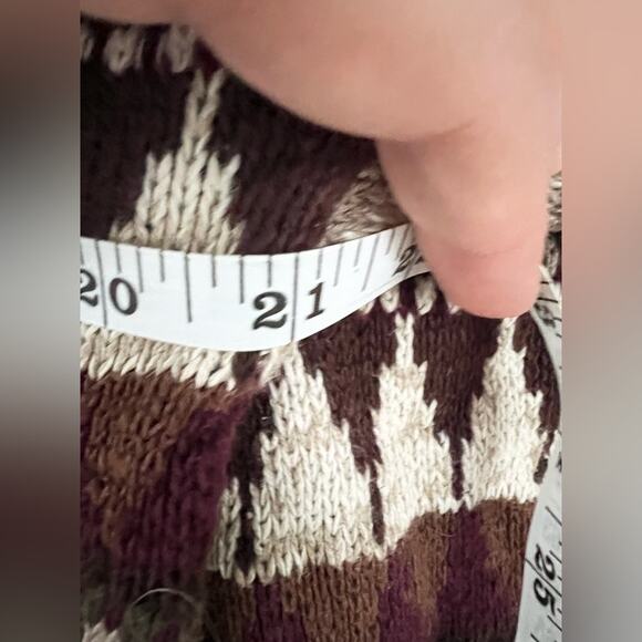 Vintage eclectic grandpa sweater quirky unique weird funky cotton ramie unisex M - Picture 7 of 8